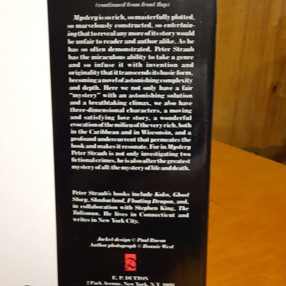 Hardcover Book "Mystery" by Peter Straub - Picture 4 of 6